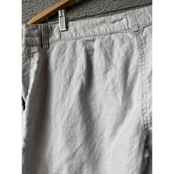 Eileen Fisher Pant 10 Medium Cargo Cropped Straight Zip Gray Lightweight 32 x 22 - Picture 11 of 16